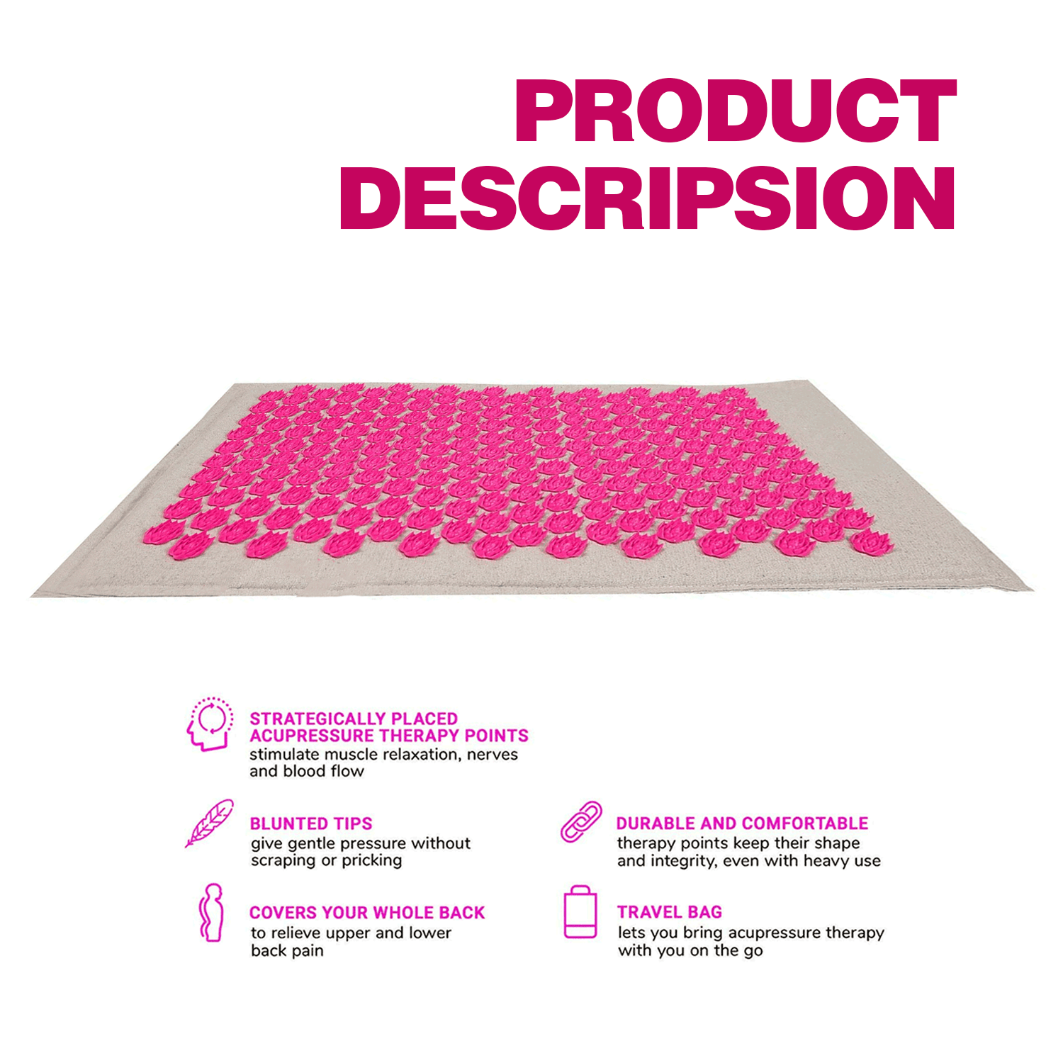 Best Acupressure Mat UK - Yoga Acupressure Massage Mat Ball Spiky Pain Stress Soreness Relax Body Yoga Product - Tophatter Daily Deals