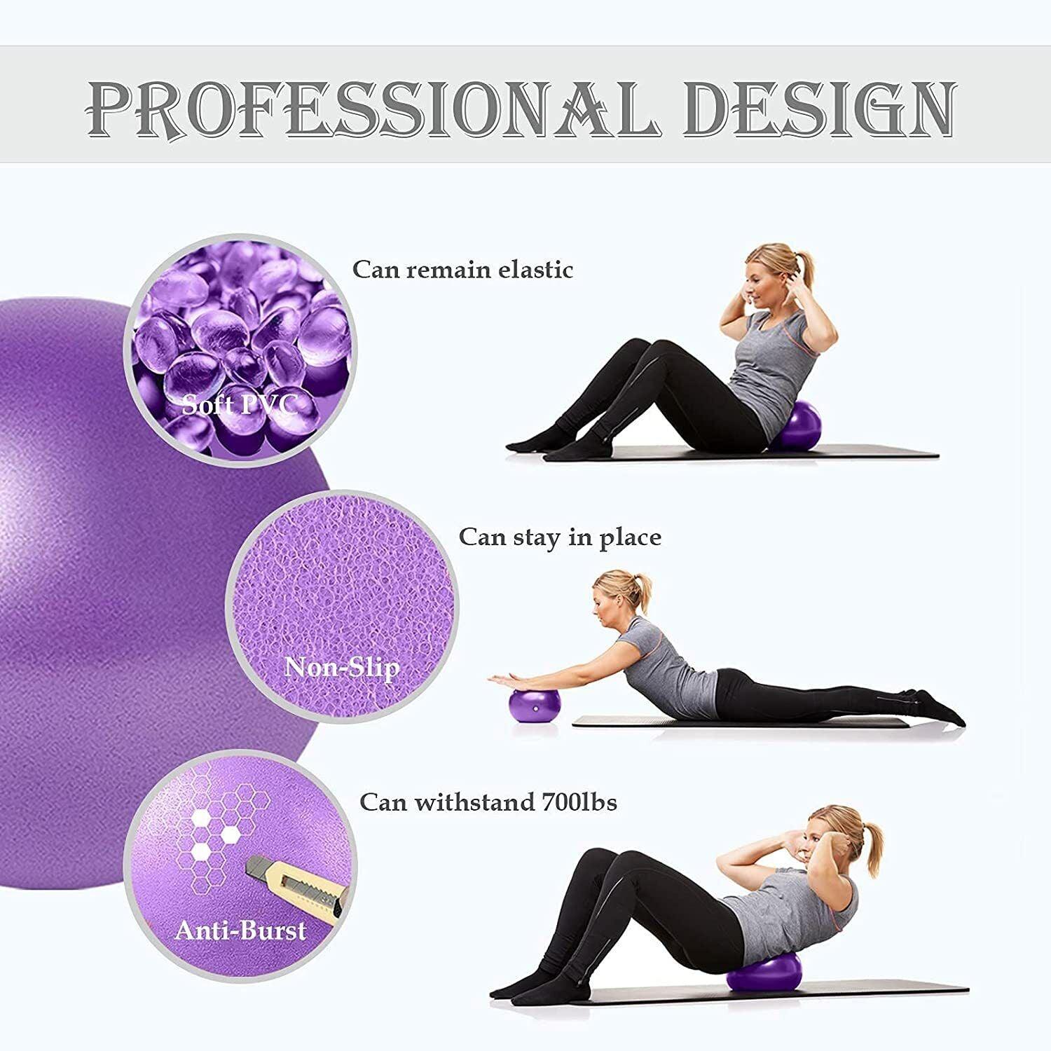 Gym Balls for Pregnancy - 25cm Yoga Ball Pilates Balls Fitness Anti Burst Balance Pregnancy Exercise Balls Yoga & Pilates - Tophatter Daily Deals