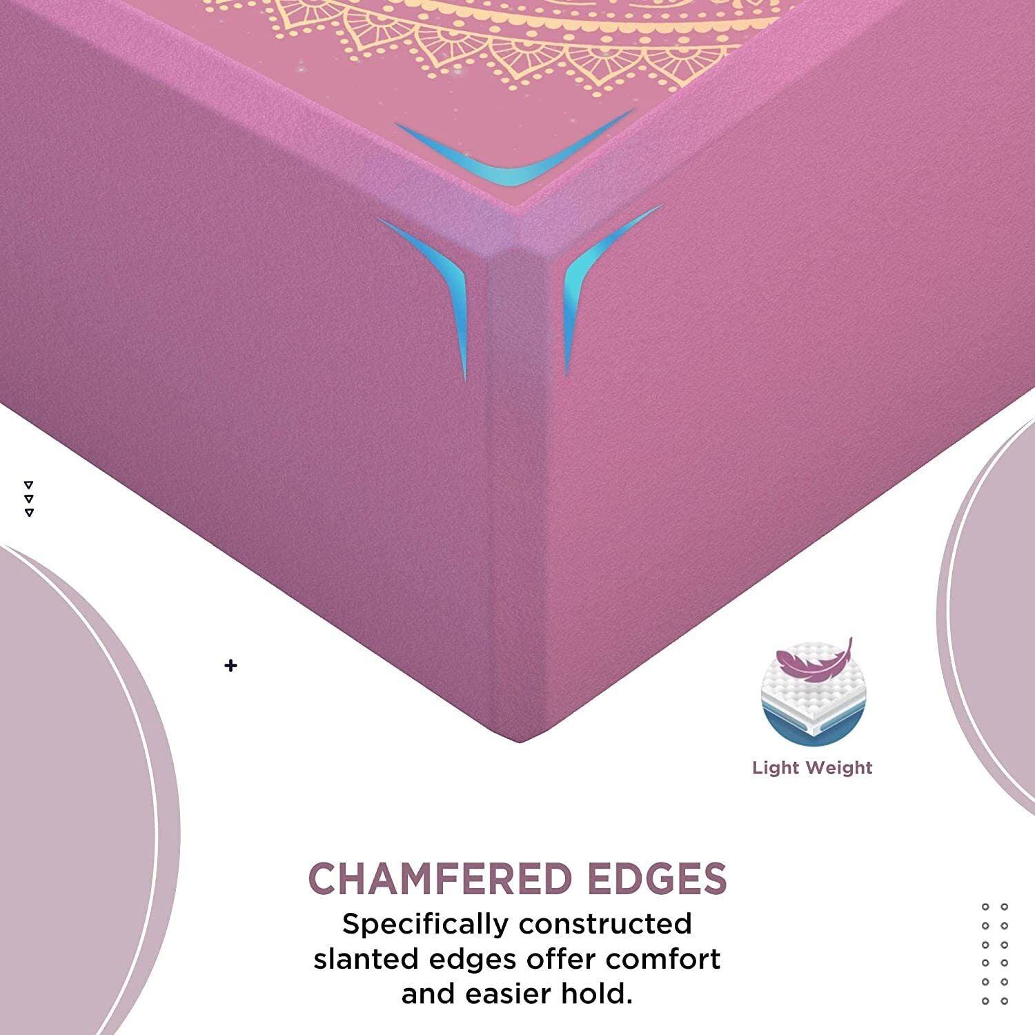 Large Yoga Blocks - RDX Yoga Block Set - High Density Eva Foam Yoga Brick Easy Grip Surface Yoga & Pilates Blocks - Tophatter Daily Deals