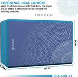 Large Yoga Blocks - RDX Yoga Block Set - High Density Eva Foam Yoga Brick Easy Grip Surface Blue 1 Block Yoga & Pilates Blocks - Tophatter Daily Deals