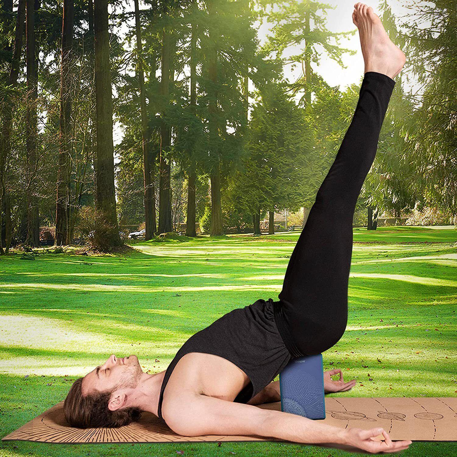 Large Yoga Blocks - RDX Yoga Block Set - High Density Eva Foam Yoga Brick Easy Grip Surface Yoga & Pilates Blocks - Tophatter Daily Deals