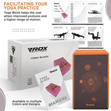Large Yoga Blocks - RDX Yoga Block Set - High Density Eva Foam Yoga Brick Easy Grip Surface Yoga & Pilates Blocks - Tophatter Daily Deals