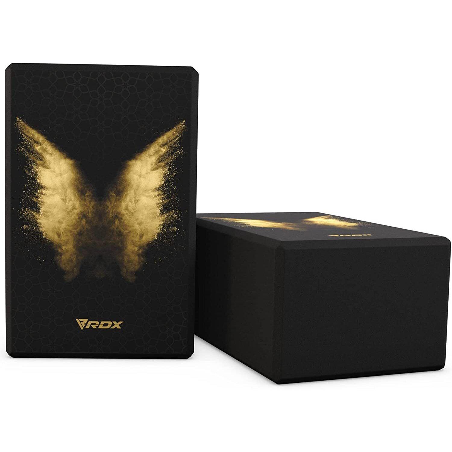 Large Yoga Blocks - RDX Yoga Block Set - High Density Eva Foam Yoga Brick Easy Grip Surface Black 2 Block Yoga & Pilates Blocks - Tophatter Daily Deals