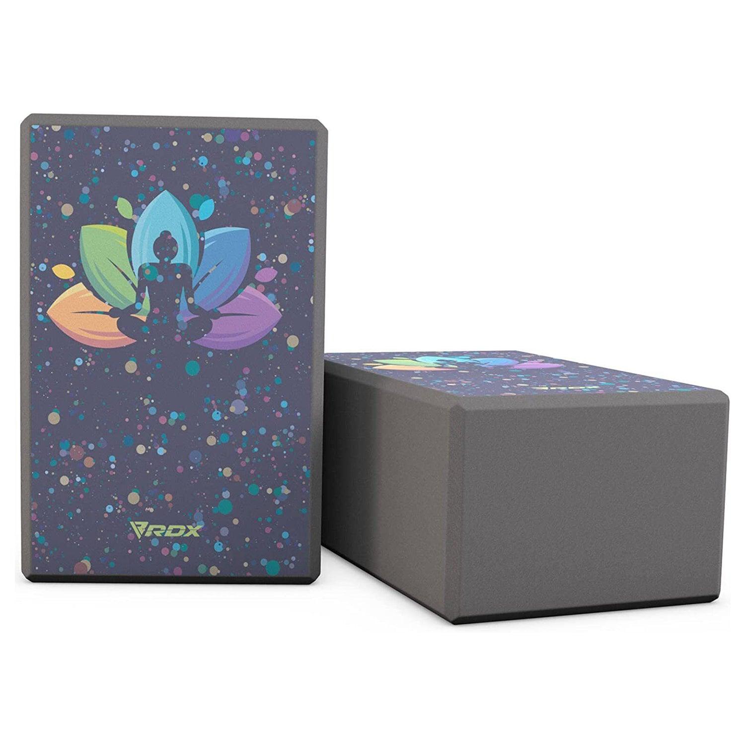 Large Yoga Blocks - RDX Yoga Block Set - High Density Eva Foam Yoga Brick Easy Grip Surface Grey 2 Block Yoga & Pilates Blocks - Tophatter Daily Deals