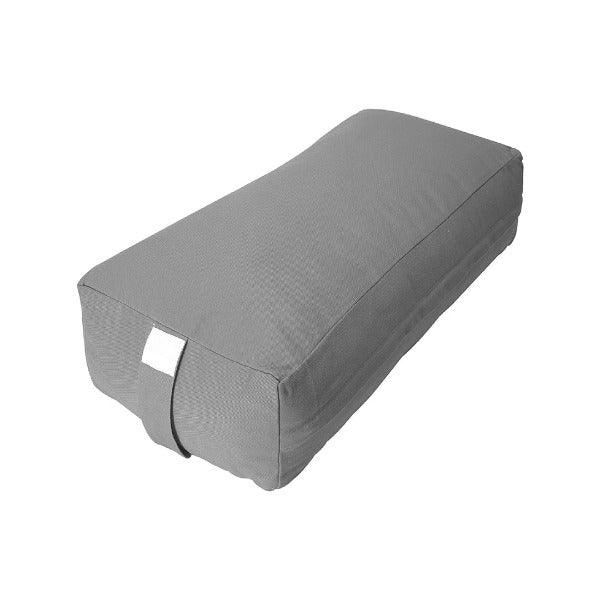 Yoga Bolster Cushions - Buckwheat Yoga Bolster UK, Yoga Studio EU Pranayama Organic Buckwheat Exercise Meditation Yoga Bolster Grey Yoga & Pilates Blocks - Tophatter Daily Deals