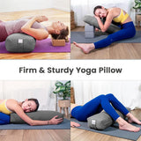 Yoga Bolster Cushions - Buckwheat Yoga Bolster UK, Yoga Studio EU Pranayama Organic Buckwheat Exercise Meditation Yoga Bolster Yoga & Pilates Blocks - Tophatter Daily Deals