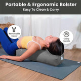 Yoga Bolster Cushions - Buckwheat Yoga Bolster UK, Yoga Studio EU Pranayama Organic Buckwheat Exercise Meditation Yoga Bolster Yoga & Pilates Blocks - Tophatter Daily Deals