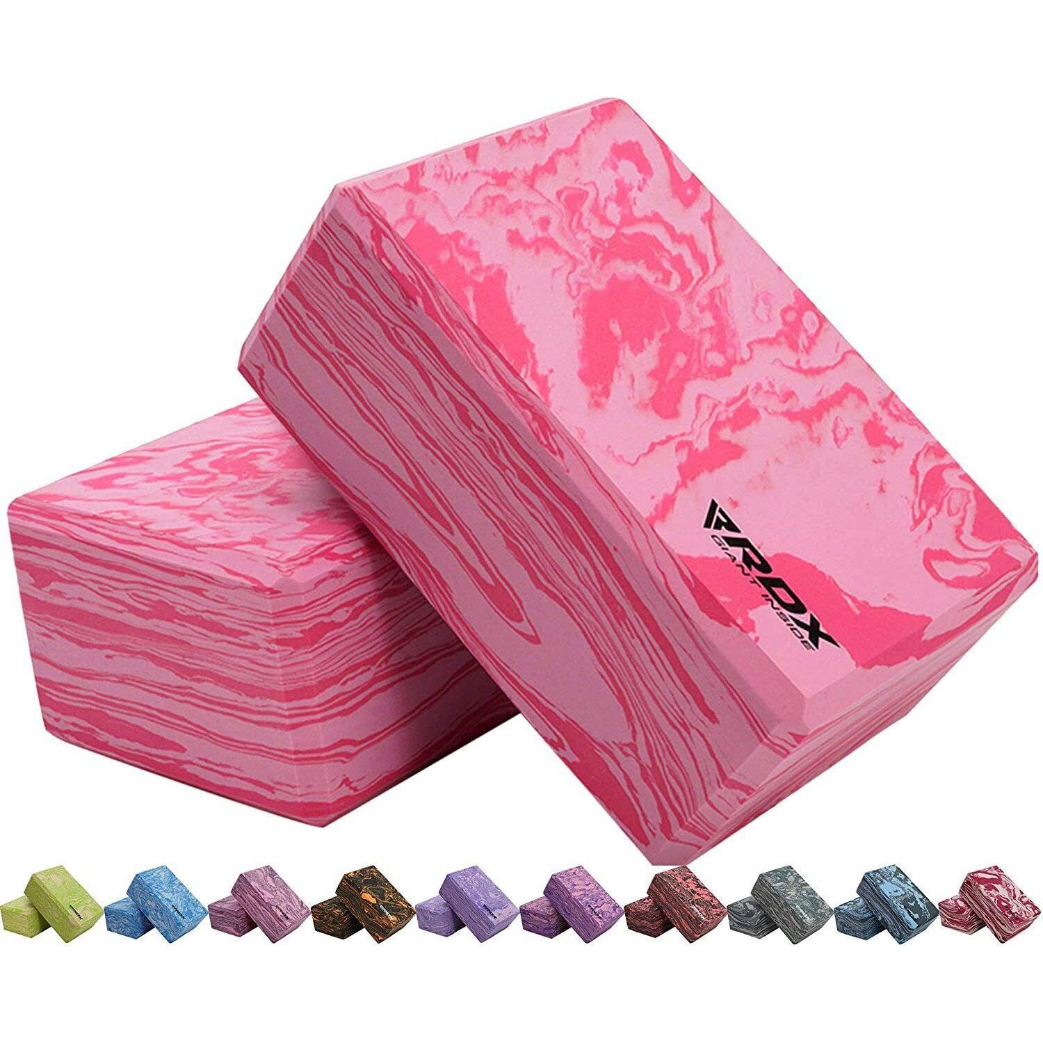 Yoga Bricks UK - Yoga Block EVA by RDX, High Density Eva Foam, Yoga Brick, Easy Grip Surface Yoga & Pilates Blocks - Tophatter Daily Deals