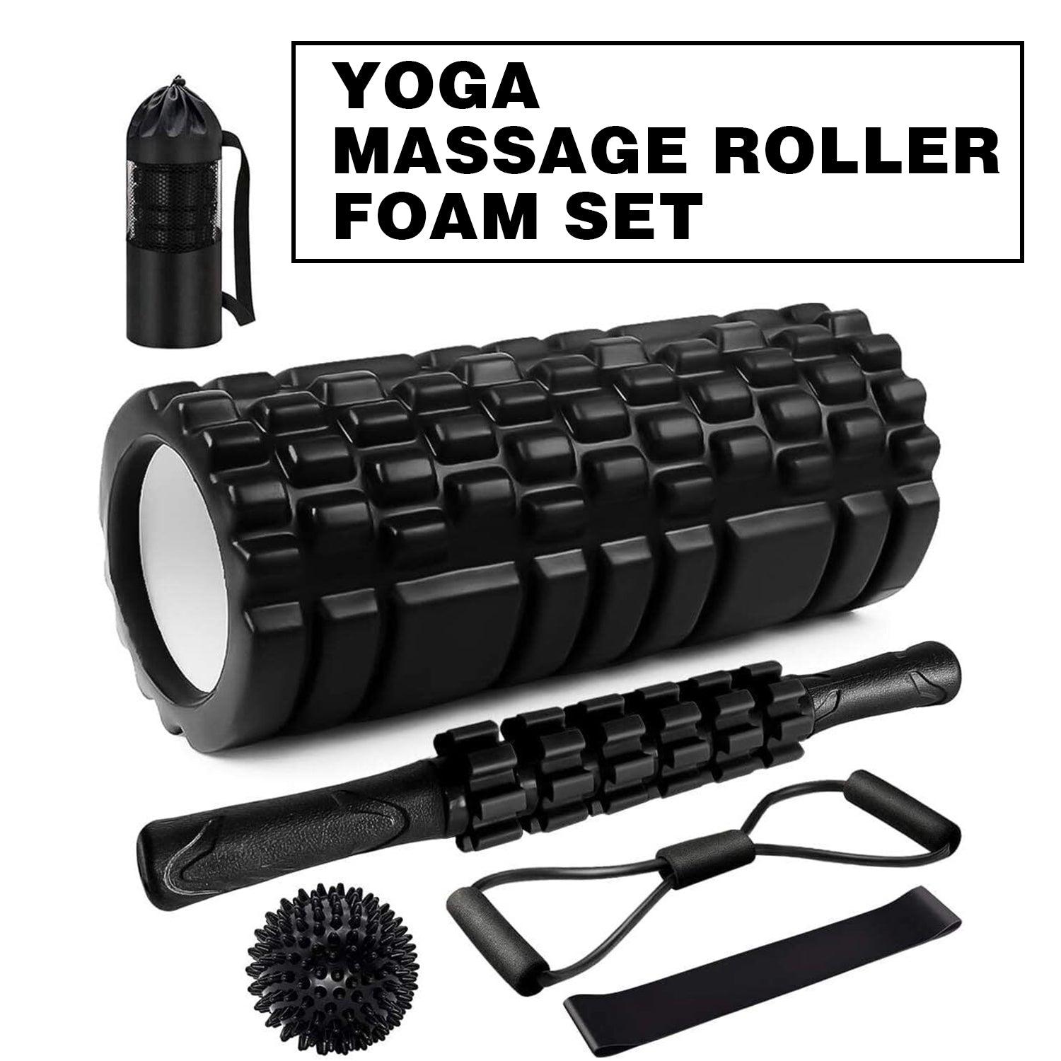 Sports Direct Foam Roller - Yoga Massage Roller Foam Roller Ball Spiky Muscle Relief Training Exercise Sets Black Yoga Product - Tophatter Daily Deals