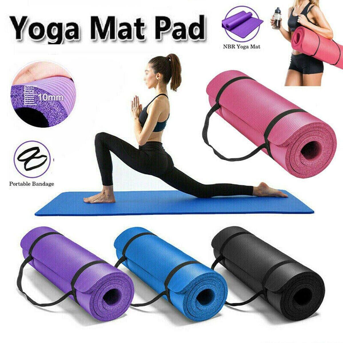 Thickest Yoga Mat - TPE Gymnastics Mat, Training Mat, Non-Slip Pilates Mat, Yoga Fitness Mat, Eco friendly Yoga mat for fitness Gym Yoga & Pilates Mats - Tophatter Daily Deals