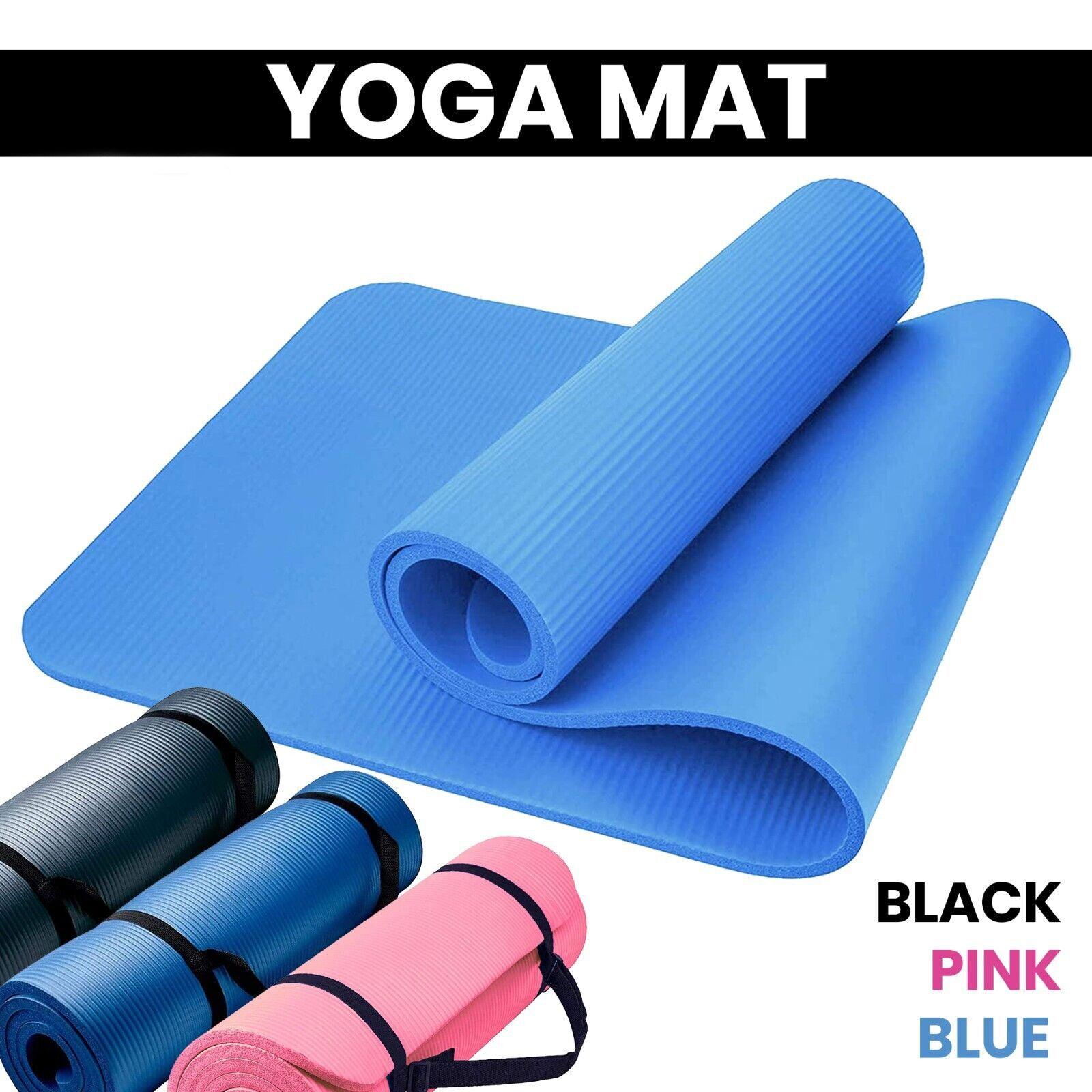 Thickest Yoga Mat - TPE Gymnastics Mat, Training Mat, Non-Slip Pilates Mat, Yoga Fitness Mat, Eco friendly Yoga mat for fitness Gym Yoga & Pilates Mats - Tophatter Daily Deals