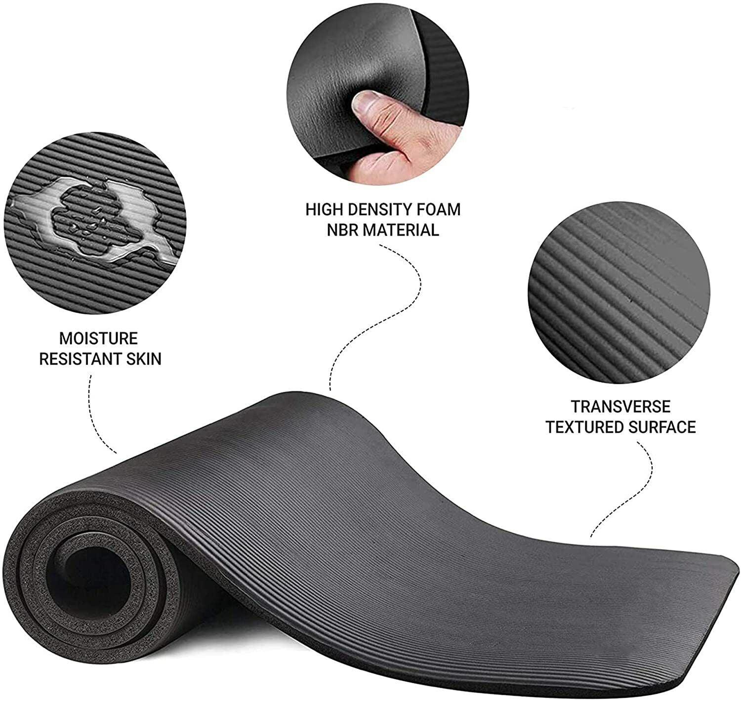 Thickest Yoga Mat - TPE Gymnastics Mat, Training Mat, Non-Slip Pilates Mat, Yoga Fitness Mat, Eco friendly Yoga mat for fitness Gym Yoga & Pilates Mats - Tophatter Daily Deals