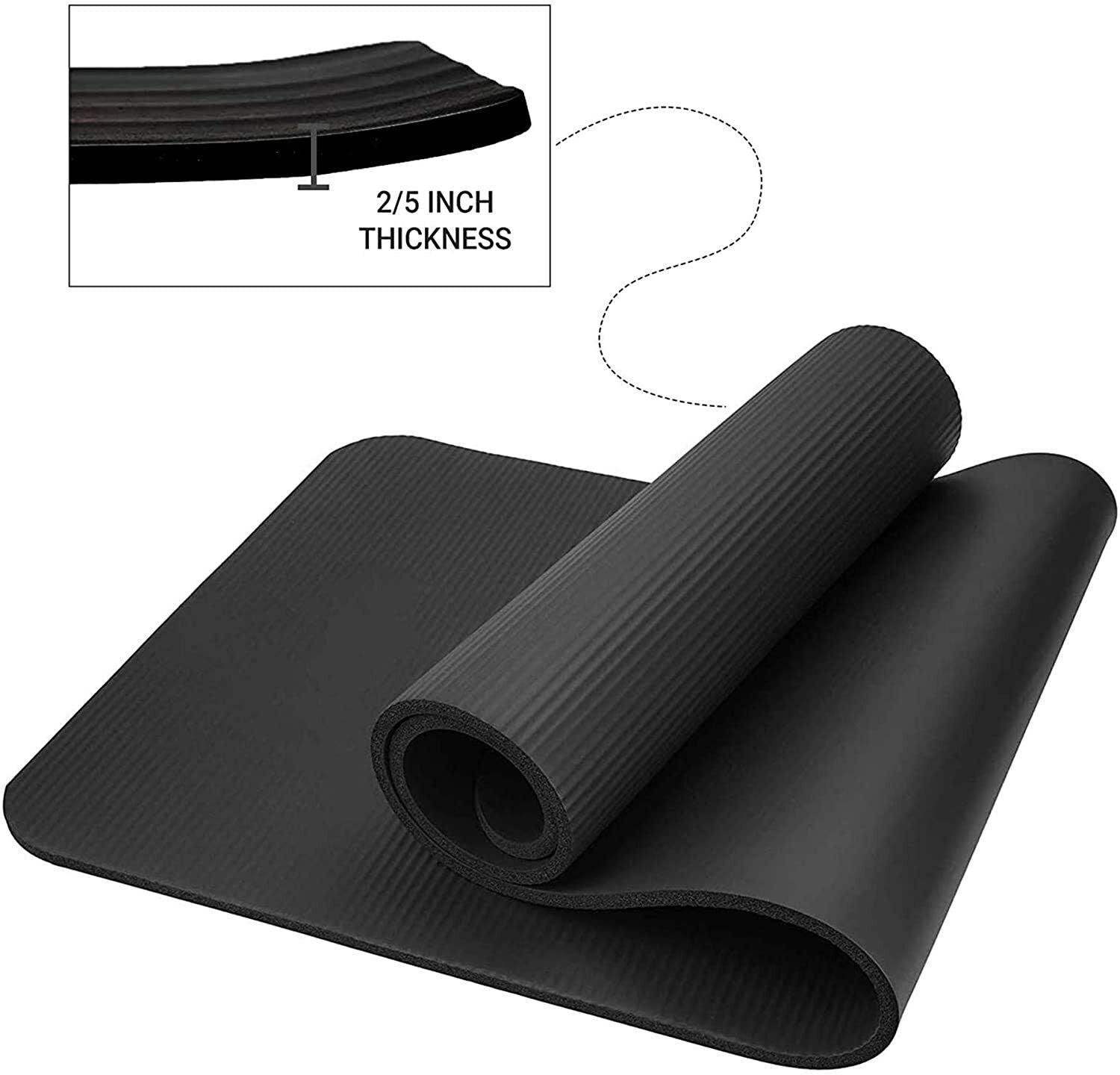 Thickest Yoga Mat - TPE Gymnastics Mat, Training Mat, Non-Slip Pilates Mat, Yoga Fitness Mat, Eco friendly Yoga mat for fitness Gym Yoga & Pilates Mats - Tophatter Daily Deals
