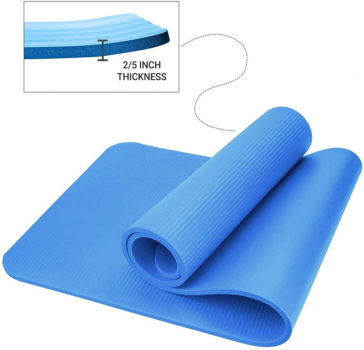 Thickest Yoga Mat - TPE Gymnastics Mat, Training Mat, Non-Slip Pilates Mat, Yoga Fitness Mat, Eco friendly Yoga mat for fitness Gym Yoga & Pilates Mats - Tophatter Daily Deals