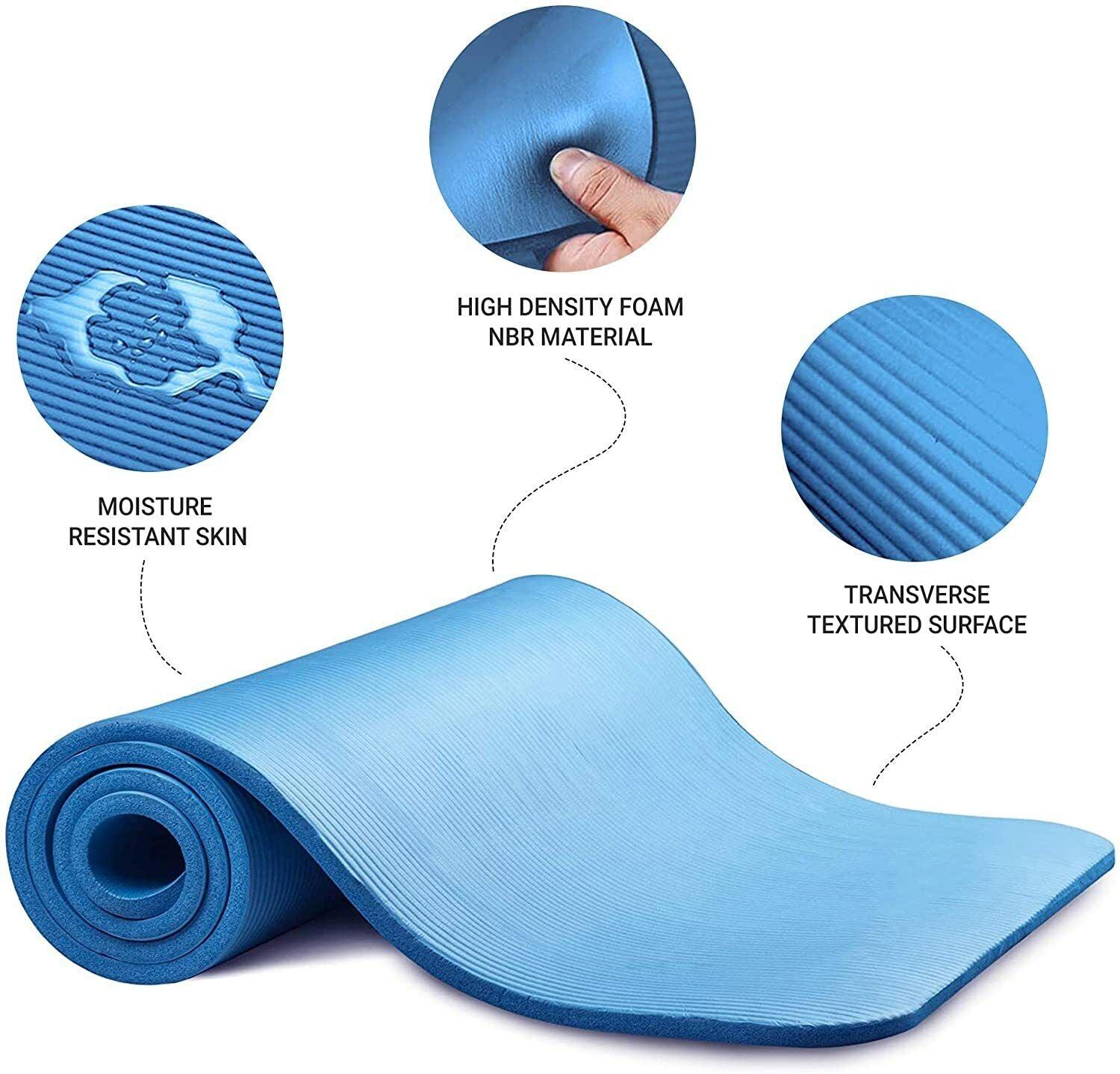 Thickest Yoga Mat - TPE Gymnastics Mat, Training Mat, Non-Slip Pilates Mat, Yoga Fitness Mat, Eco friendly Yoga mat for fitness Gym Yoga & Pilates Mats - Tophatter Daily Deals