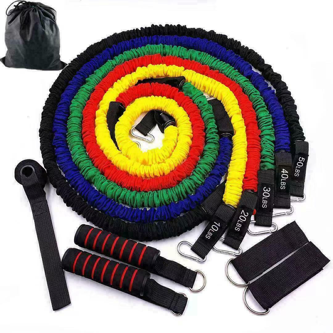 Pull Up Bands UK - 11PCS Set Exercise Tube Resistance Bands Pull Up with Handles Exercise Bands - Tophatter Daily Deals