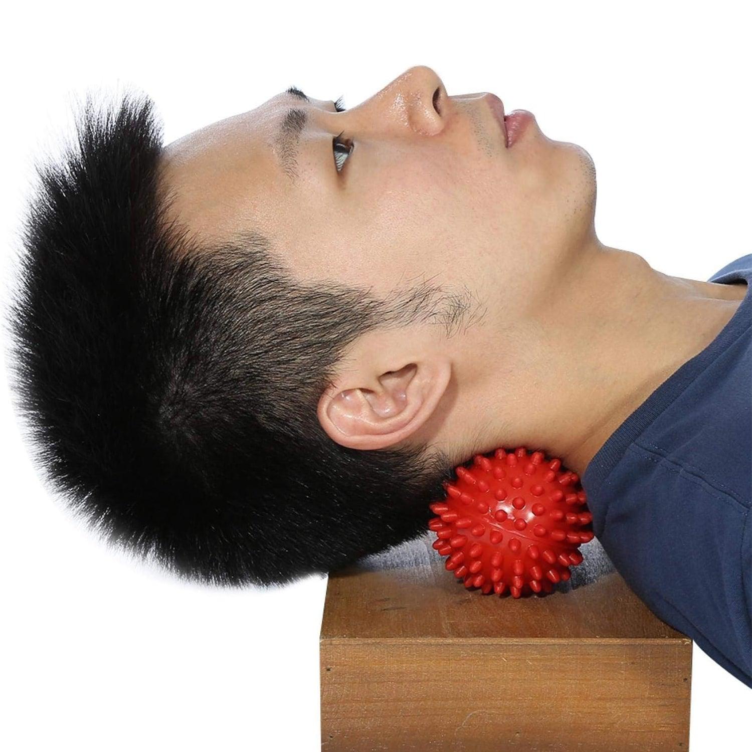 Peanut Massage Ball - Peanut Back Roller Peanut Shape Yoga Spikey Massage Gym Balls Spiky Therapy Ball Roller Exercise & Fitness - Tophatter Daily Deals