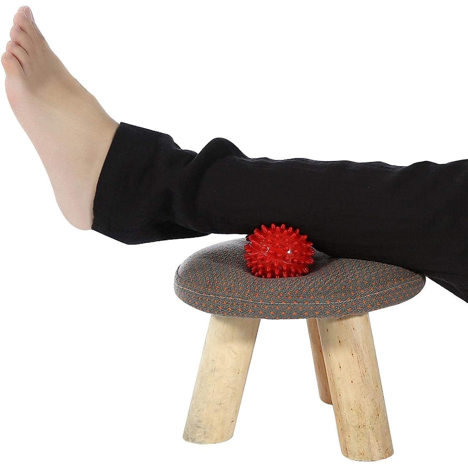 Peanut Massage Ball - Peanut Back Roller Peanut Shape Yoga Spikey Massage Gym Balls Spiky Therapy Ball Roller Exercise & Fitness - Tophatter Daily Deals