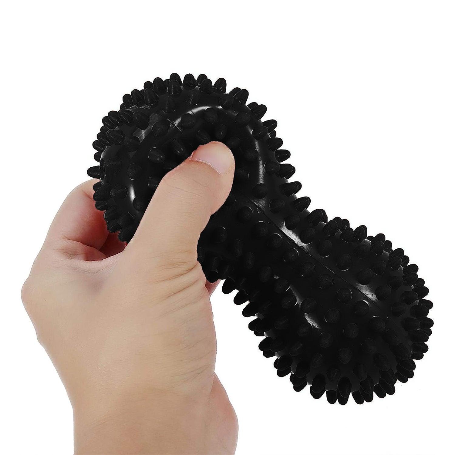 Peanut Massage Ball - Peanut Back Roller Peanut Shape Yoga Spikey Massage Gym Balls Spiky Therapy Ball Roller Exercise & Fitness - Tophatter Daily Deals