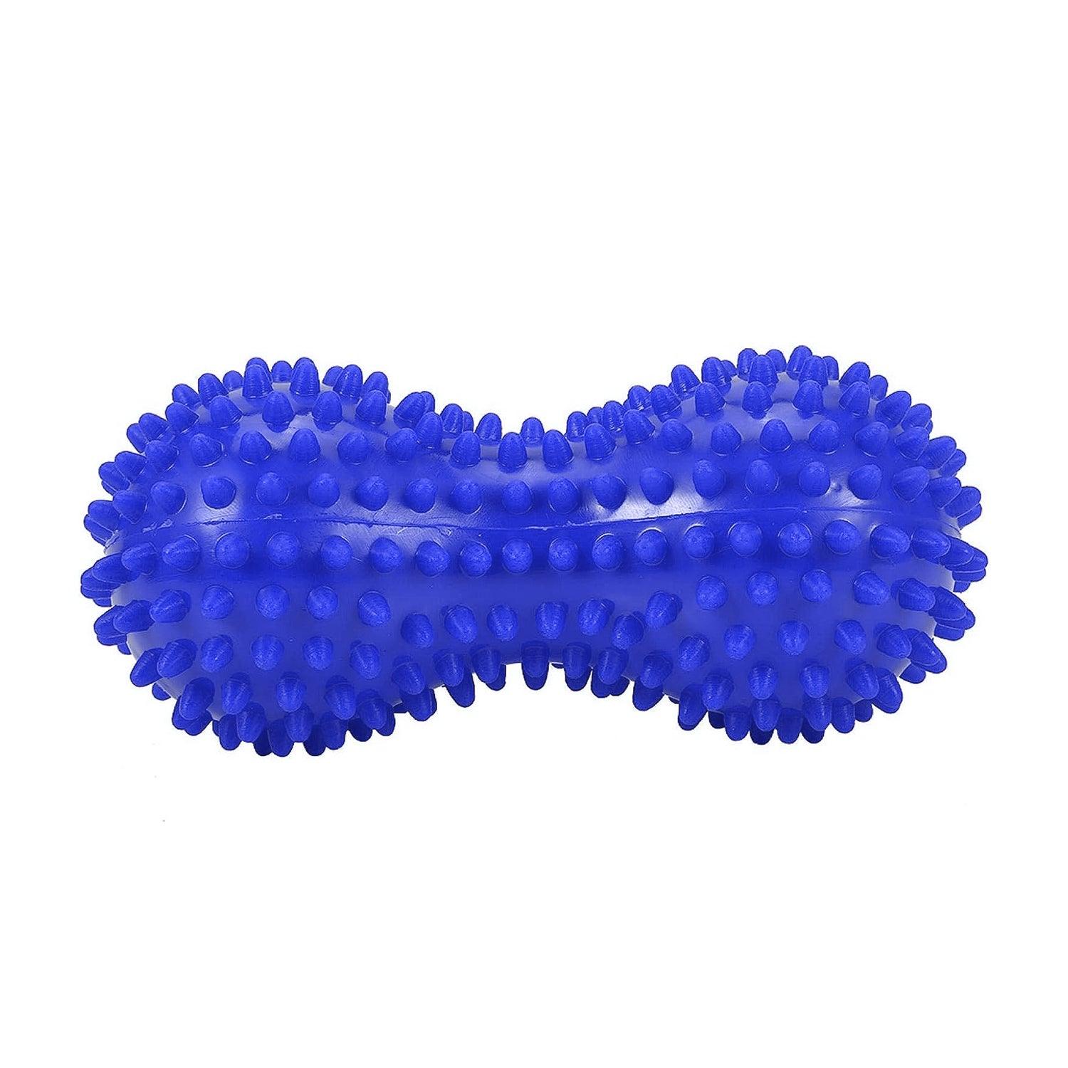 Peanut Massage Ball - Peanut Back Roller Peanut Shape Yoga Spikey Massage Gym Balls Spiky Therapy Ball Roller Blue Exercise & Fitness - Tophatter Daily Deals