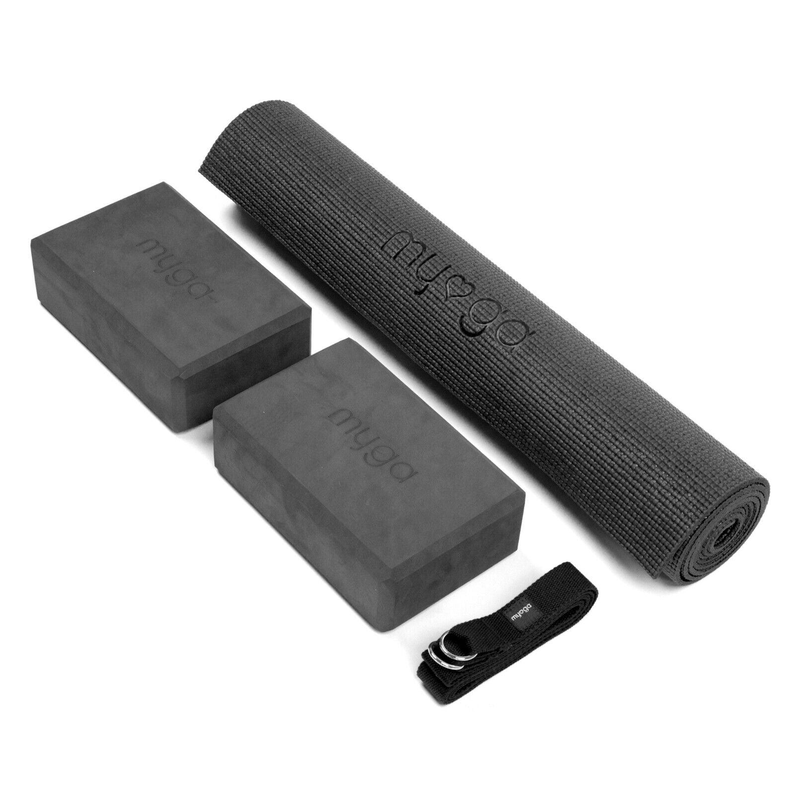 Yoga Equipment for Beginners - Yoga Starter Set Yoga Mat, 2 Yoga Blocks and Yoga Strap Yoga & Pilates Blocks - Tophatter Daily Deals