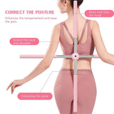 Posture Corrector Stick - Yoga Sticks Stretching Tool, Cross Stick Standing Posture Corrector, Exercise Stick Home Fitness Equipment Open Shoulders Yoga - Tophatter Daily Deals