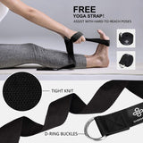 Yoga Wheel Set - Yoga Block Set of 2 (23cm*15cm*7.5cm) with Strap EVA Foam, 1 Yoga Wheel Yoga - Tophatter Daily Deals