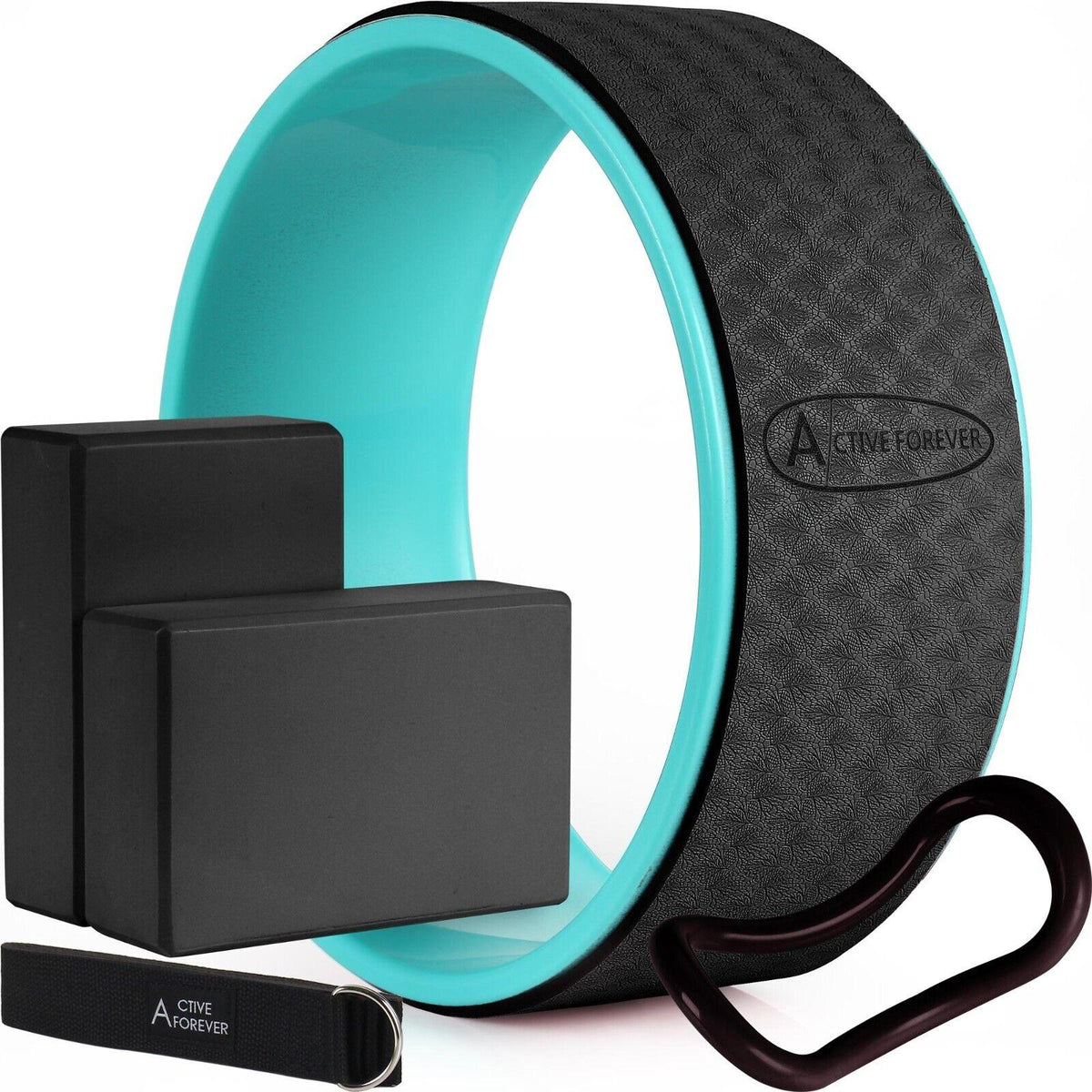 Yoga Block Set - 5-in-1 Premium Back Roller with Blocks, Strap & Ring Yoga & Pilates Blocks - Tophatter Daily Deals