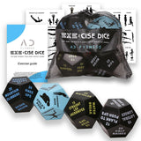 Fitness Dice Set - Yoga & Exercise Dice x4 Large 12 Sided Dice Workout Guide & Mesh Bag Included Yoga & Pilates Mats - Tophatter Daily Deals