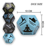 Fitness Dice Set - Yoga & Exercise Dice x4 Large 12 Sided Dice Workout Guide & Mesh Bag Included Yoga & Pilates Mats - Tophatter Daily Deals