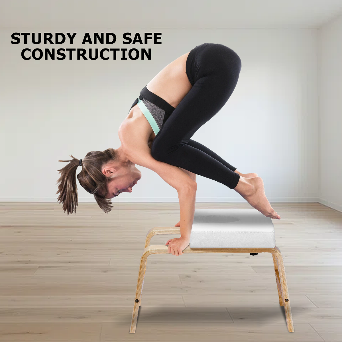 Feet Up Yoga Stool - Yoga Headstand Bench Exercise Inversion Stool Workbench Upside Down Chair Yoga - Tophatter Daily Deals