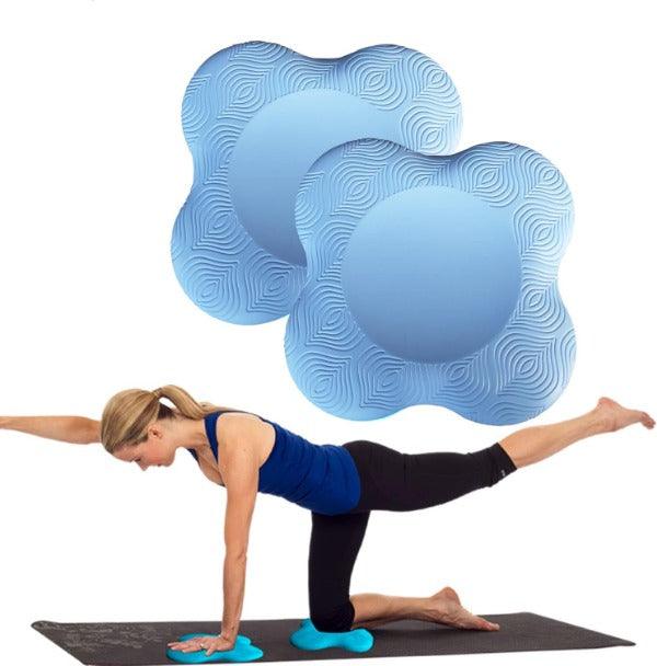 Yoga Pad for Knees - 2Pcs Extra Thick Exercise Knee Pads Soft Nonslip Pilates Kneeling Wrist Hips Hands Elbows Balance Yoga Product - Tophatter Daily Deals