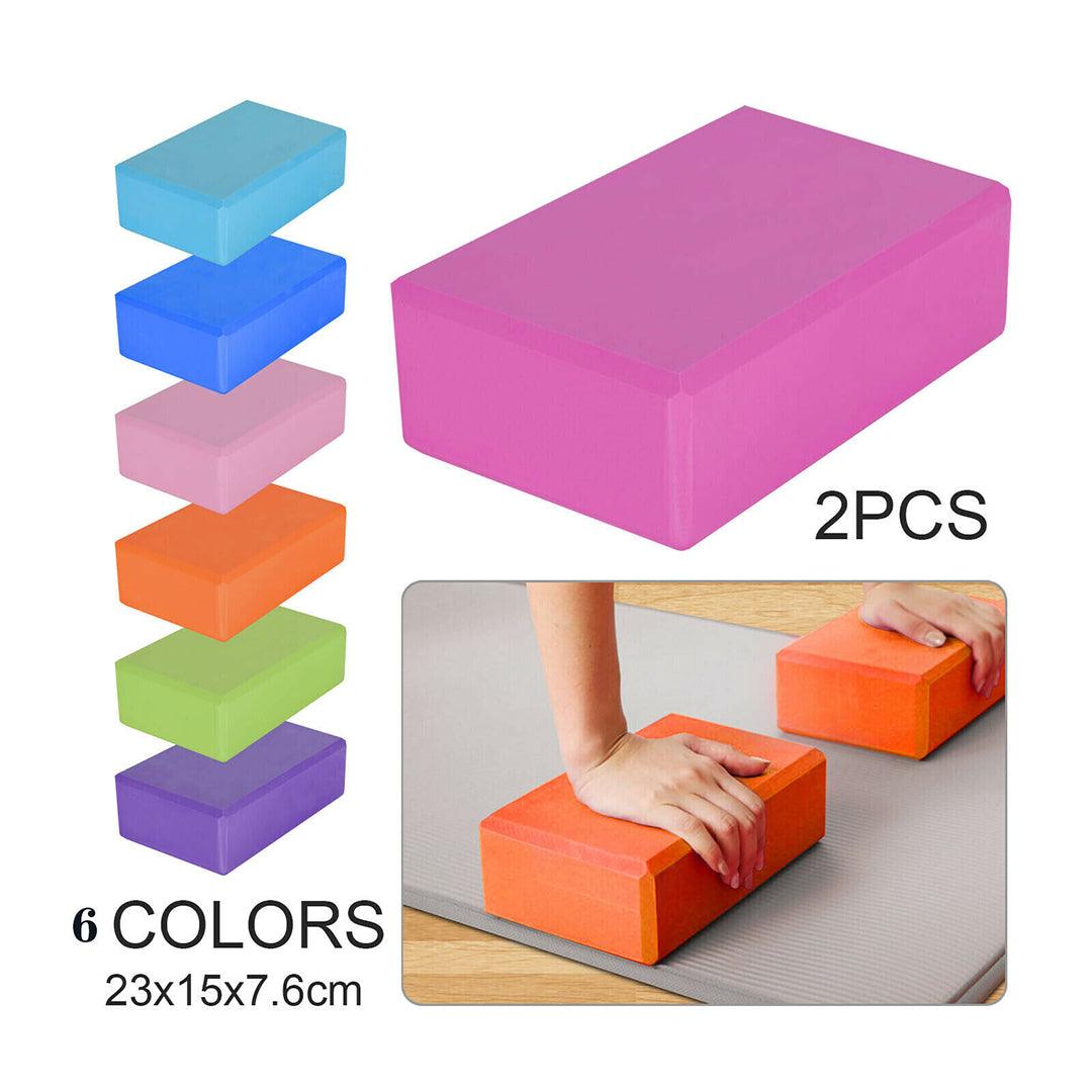 Best Yoga Blocks UK - 1/2pcs Pilates Workouts Eva Brick Foam Fitness Exercise Apparel & Accessories - Tophatter Daily Deals