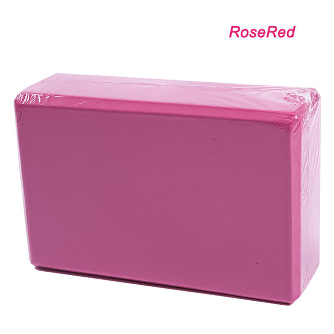Best Yoga Blocks UK - 1/2pcs Pilates Workouts Eva Brick Foam Fitness Exercise Rose Red*1 Apparel & Accessories - Tophatter Daily Deals