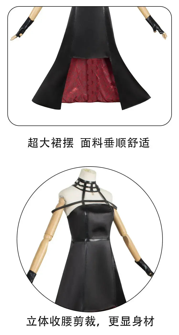 Yor Forger Cosplay costume Headband Elastic Thigh Stockings Tights Highs Wig Earrings Yor Forger dress full set for Comic Con - Tophatter Daily Deals