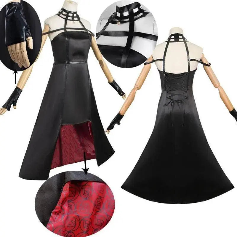 Yor Forger Cosplay costume Headband Elastic Thigh Stockings Tights Highs Wig Earrings Yor Forger dress full set for Comic Con - Tophatter Daily Deals