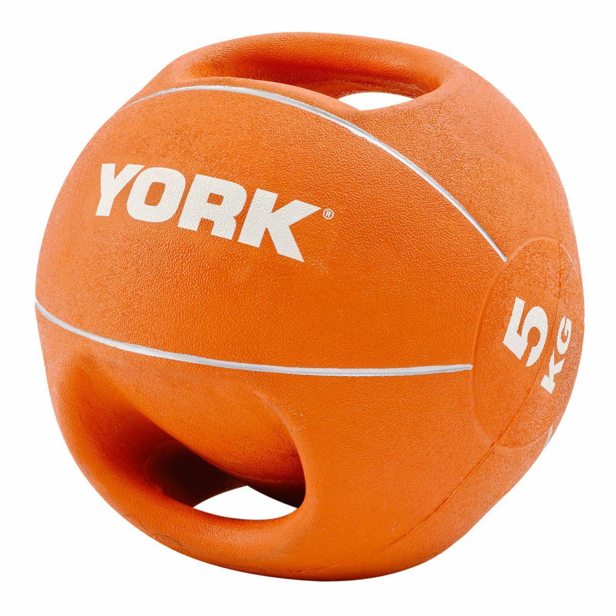 Weighted Exercise Balls With Handles - 5kg Double Grip Medicine Ball Exercise & Fitness Equipment Manuals - Tophatter Daily Deals
