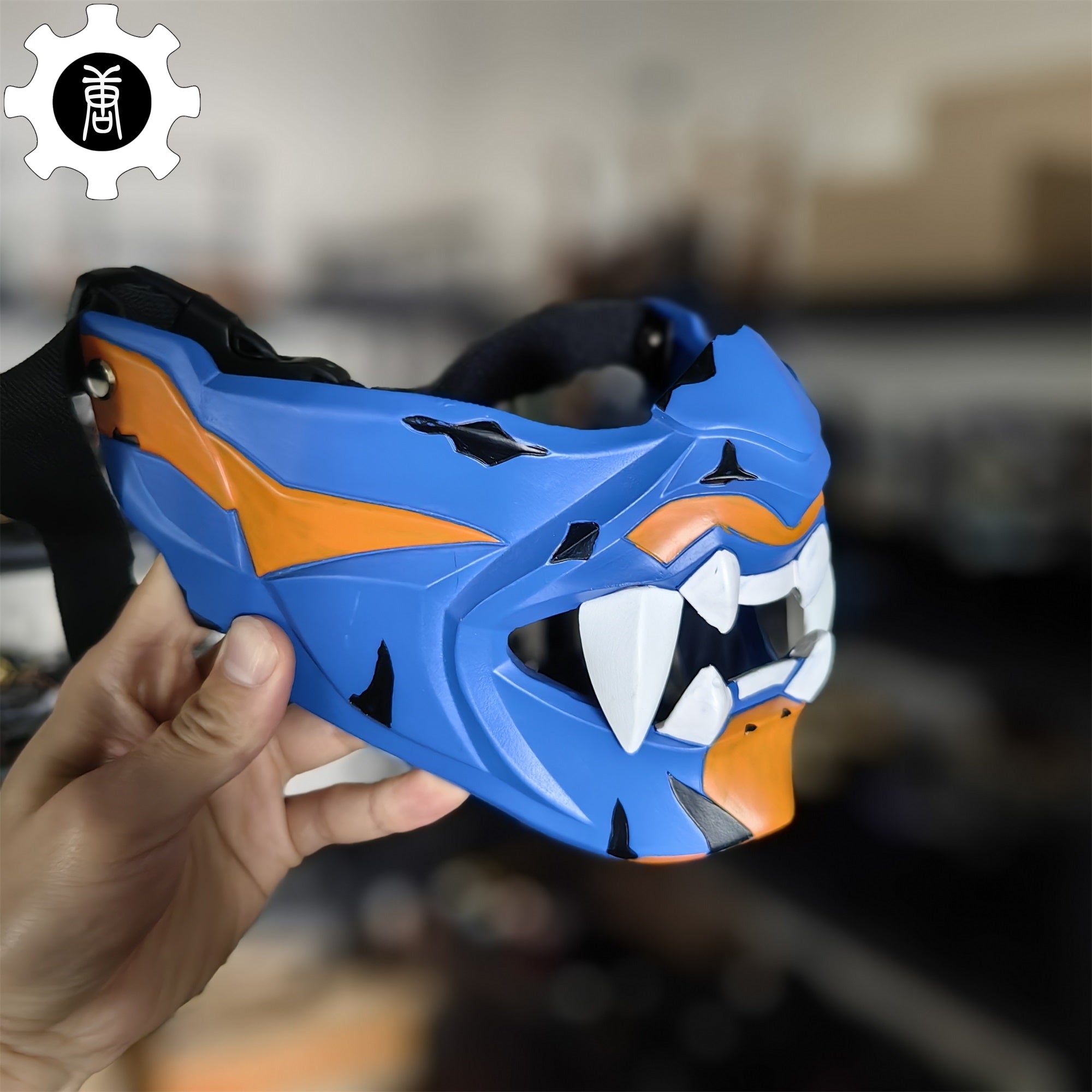 3D Printed Yoru Mask Duelist Half Face Mask Yoru Cosplay Prop - Tophatter Daily Deals