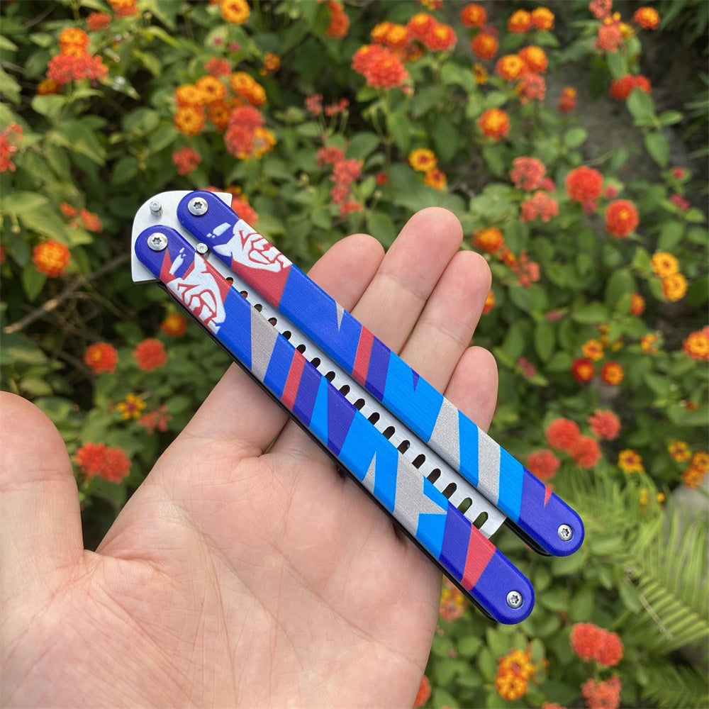 Blunt Blade Stainless Steel Yoru Comb Balisong Butterfly Trainer - Tophatter Daily Deals