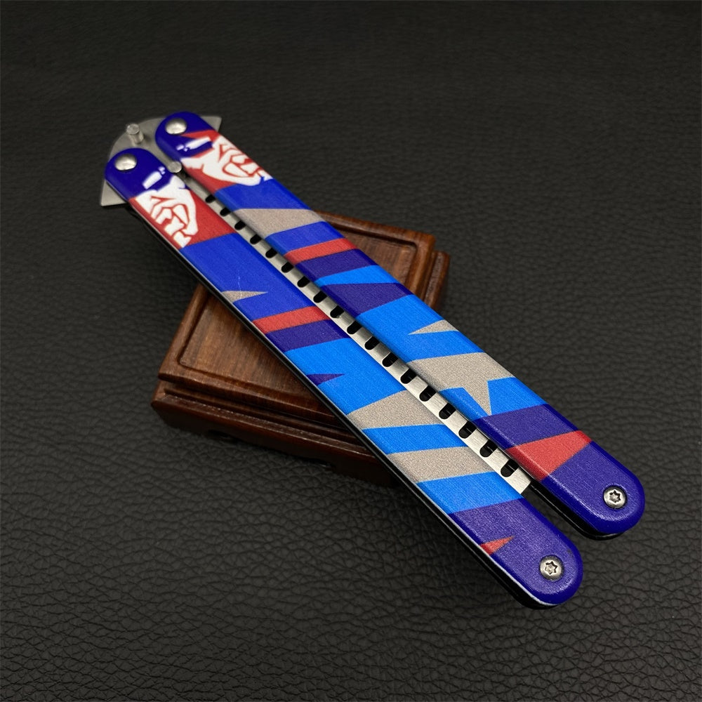 Blunt Blade Stainless Steel Yoru Comb Balisong Butterfly Trainer - Tophatter Daily Deals