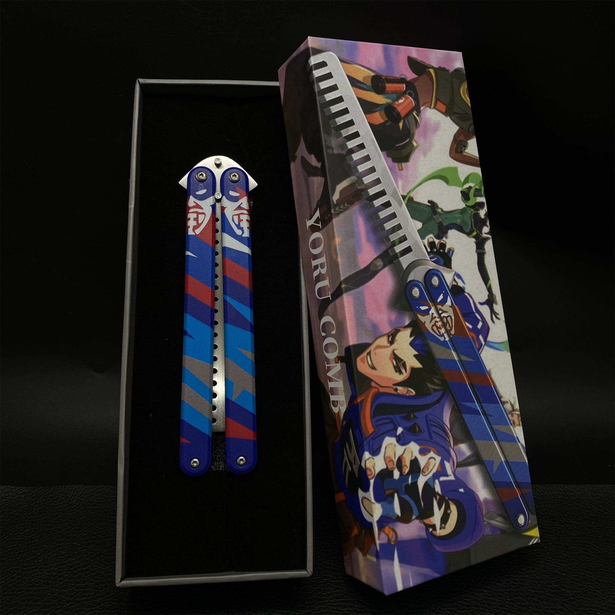 Blunt Blade Stainless Steel Yoru Comb Balisong Butterfly Trainer - Tophatter Daily Deals