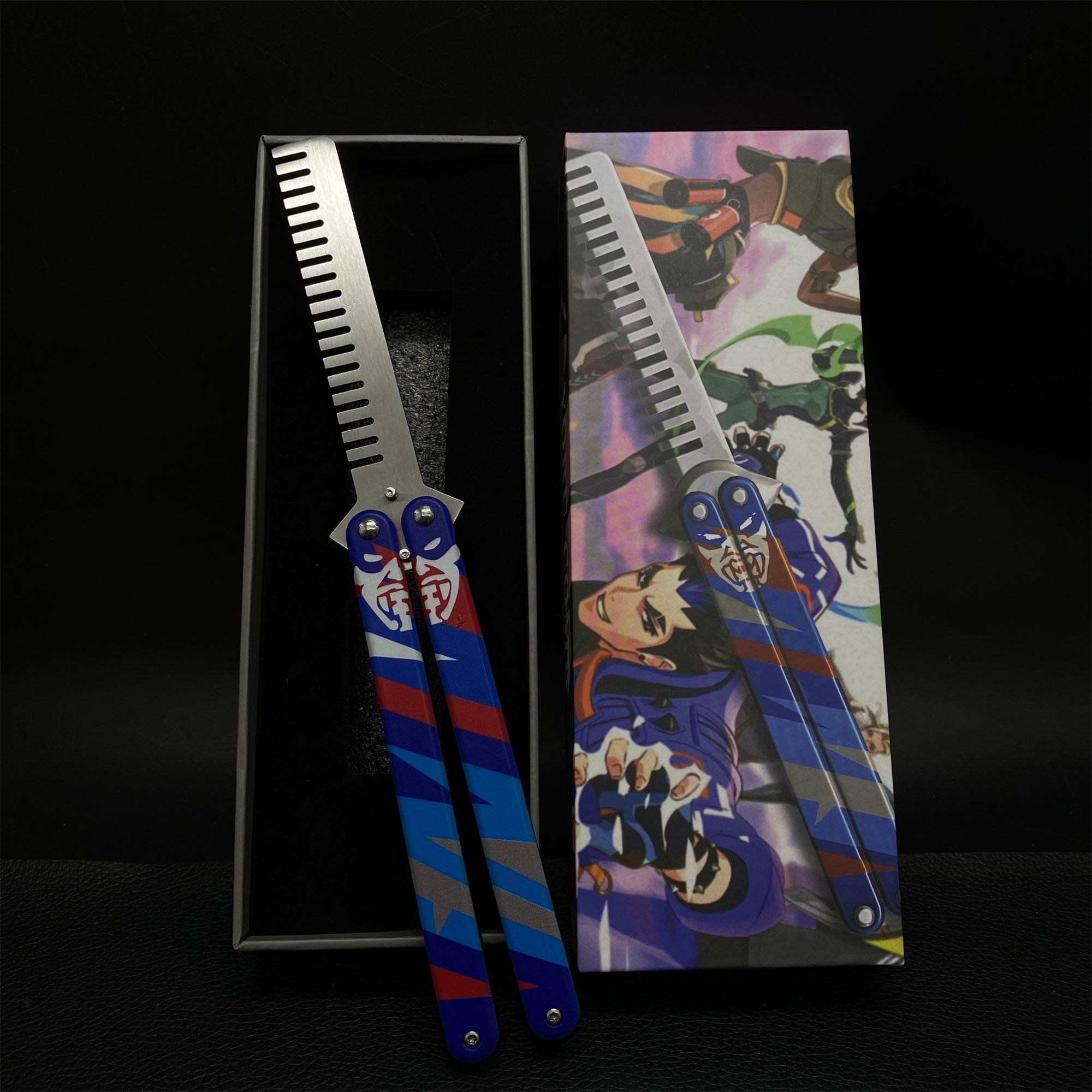 Blunt Blade Stainless Steel Yoru Comb Balisong Butterfly Trainer - Tophatter Daily Deals