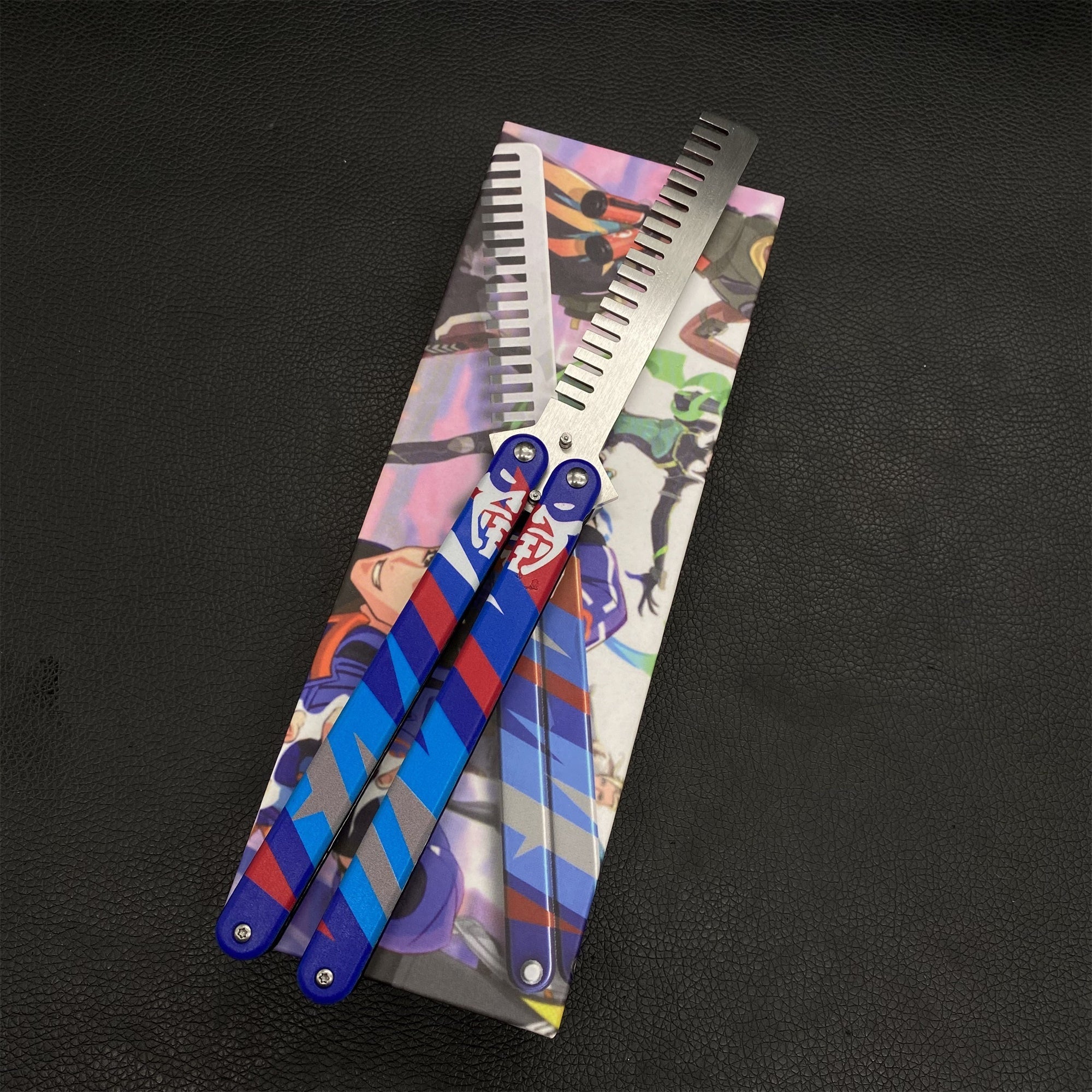 Blunt Blade Stainless Steel Yoru Comb Balisong Butterfly Trainer - Tophatter Daily Deals