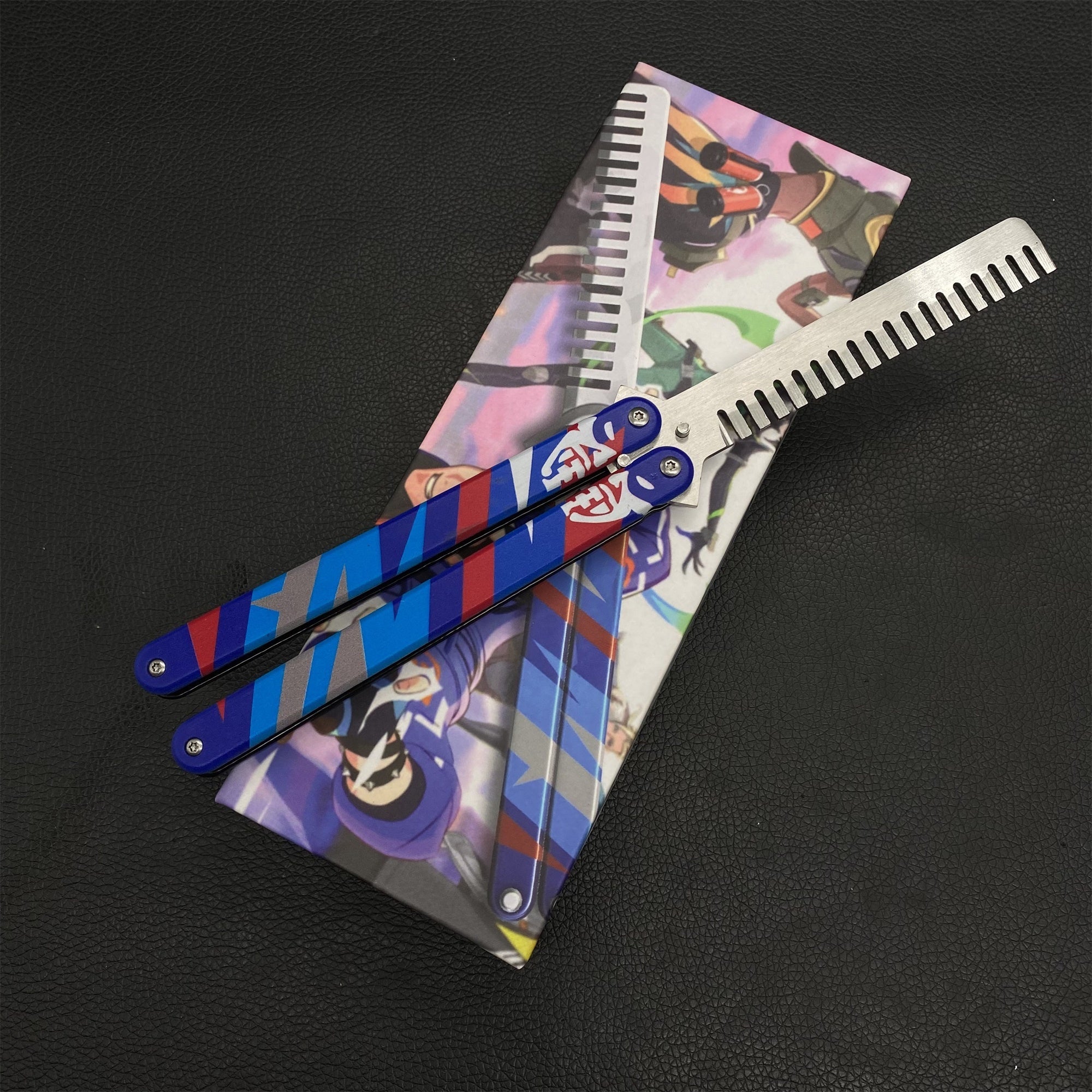Blunt Blade Stainless Steel Yoru Comb Balisong Butterfly Trainer - Tophatter Daily Deals