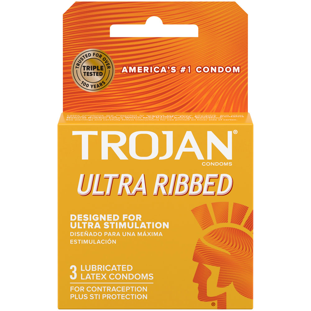Trojan Stimulations Ultra Ribbed Lubricated Condoms - 3 Pack > Essentials > Condoms - Tophatter Daily Deals