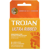 Trojan Stimulations Ultra Ribbed Lubricated Condoms - 3 Pack > Essentials > Condoms - Tophatter Daily Deals
