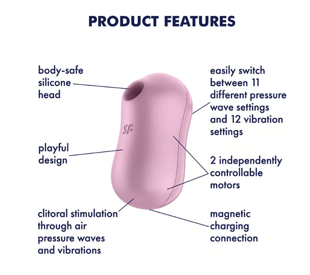 Satisfyer Cotton Candy – Air Pulse Stimulator Plus Vibrator > Sex Toys For Ladies > Air Pulsation - Tophatter Daily Deals