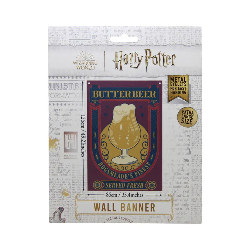 Harry Potter Butterbeer Wall Banner Collectible Merchandise - Tophatter Daily Deals