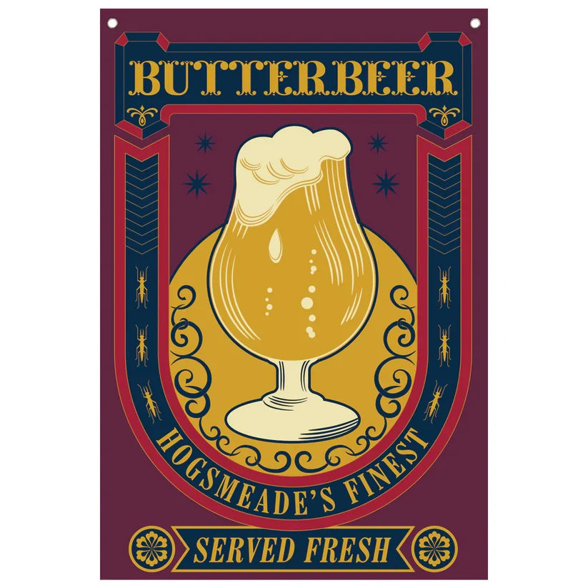 Harry Potter Butterbeer Wall Banner Collectible Merchandise - Tophatter Daily Deals