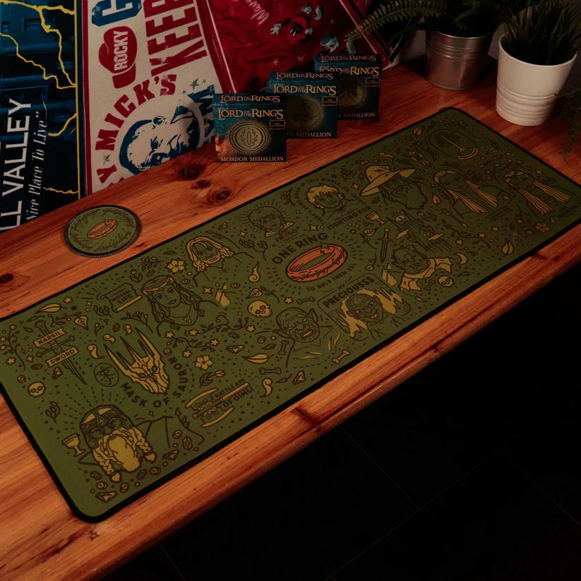 The Lord of the Rings - XL Mouse Mat & Coaster Set Desk Mat - Tophatter Daily Deals